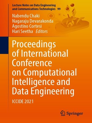 cover image of Proceedings of International Conference on Computational Intelligence and Data Engineering
